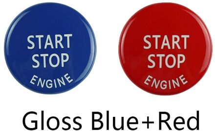 Auto Motor START Knop voor BMW 1 3 5 Serie E60 E70 E71 E87 E90 E91 E92 X1 X3 X5 ZA Vervang Cover Schakelaar Accessoires Key Decor glans blauw rood