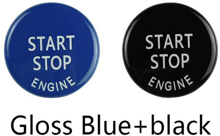 Auto Motor START Knop voor BMW 1 3 5 Serie E60 E70 E71 E87 E90 E91 E92 X1 X3 X5 ZA Vervang Cover Schakelaar Accessoires Key Decor glans blauw zwart
