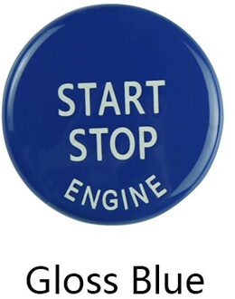 Auto Motor START Knop voor BMW 1 3 5 Serie E60 E70 E71 E87 E90 E91 E92 X1 X3 X5 ZA Vervang Cover Schakelaar Accessoires Key Decor glans blauw