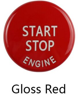 Auto Motor START Knop voor BMW 1 3 5 Serie E60 E70 E71 E87 E90 E91 E92 X1 X3 X5 ZA Vervang Cover Schakelaar Accessoires Key Decor glans rood