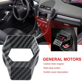 Auto Motor Start Stop Knop Push Switch Cover Contactslot Bescherming Cover Bewerkt Decoratieve Trim Universele
