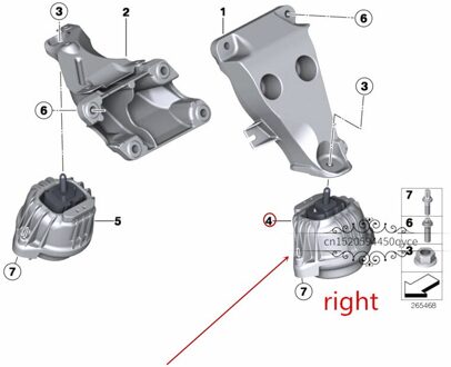 Auto Motor voet rubber Motor beugel Geschikt voor 318ib mw320i 28i 20i 428i 328i X5 220i 430i motor ondersteuning rechtsaf
