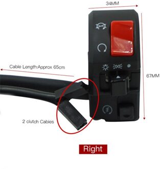 Auto Motorfiets Accessoires Motorfiets Schakelaars Motor Claxon Turn Signaal Elektrische Mistlamp Start zwart rechtsaf