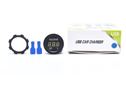 Auto Motorfiets DC6V-30V Led Panel Digitale Voltage Meter Voltmeter Beeldscherm Waterdichte Voltage Meter Tester Monitor blauw