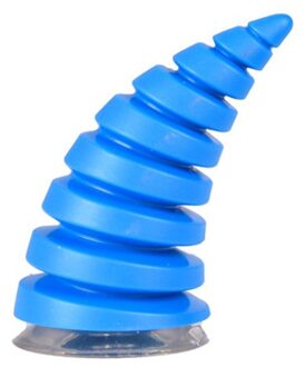 Auto Motorhelm Duivel Hoorn Motocross Full Face Off Road Helm Decoratie Auto Accessorie Hoofddeksels Sucker Auto Styling blauw