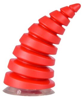 Auto Motorhelm Duivel Hoorn Motocross Full Face Off Road Helm Decoratie Auto Accessorie Hoofddeksels Sucker Auto Styling rood