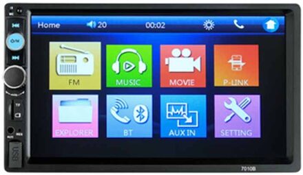 Auto MP5 Speler 7 Inch Touch Screen MP5 Bluetooth Spiegel USB Auto Digitale Multimedia Speler Achteruitrijcamera 7010B Standaard