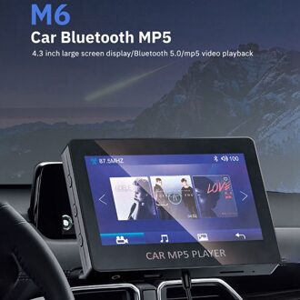Auto MP5 Speler Bluetooth 5.0 Fm-zender Ondersteuning Tf U Disk Muziekspeler Auto Speler Auto Elektronische Voor Auto 'S M6