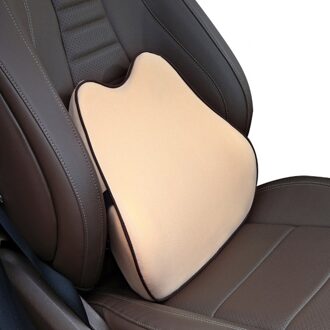 Auto Nek Hoofdsteun Kussen Auto Seat Hoofd Ondersteuning Nek Protector Automobiles Seat Neksteun Geheugen Katoen Taille Kussen 1stk Beige