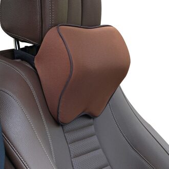 Auto Nek Hoofdsteun Kussen Auto Seat Hoofd Ondersteuning Nek Protector Automobiles Seat Neksteun Geheugen Katoen Taille Kussen 1stk brown1