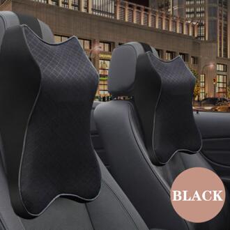 Auto Nekkussen 3D Memory Foam Head Rest Verstelbare Auto Hoofdsteun Kussen Reizen Nekkussen Ondersteuning Holder Seat Kussen zwart