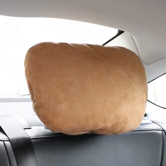 Auto Nekkussen Interieur Accessoires Ademend Zachte Auto Hoofdsteun Hals Ondersteuning Auto Kussen Bruin