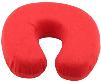 Auto Nekkussen Kussen U-Vormig Kussen Sport Ademend Kantoor Kussen Reizen Slaap Kind Volwassen Hoofd En Nek Ondersteuning kussen rood