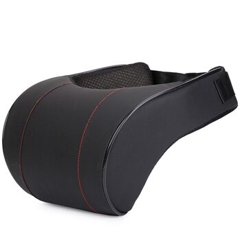 Auto Nekkussen Memory Foam Kussens Neksteun Auto Seat Hoofdsteun Kussen Pad Pu Leer Zwart