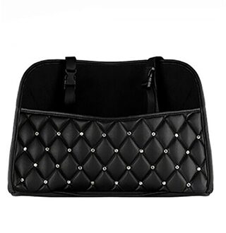 Auto Netto Pocket Handtas Houder Voor Handtas Tas Bling Crystal Auto Rugleuning Opbergtas Lederen Organizer Pocket Diamante Decor