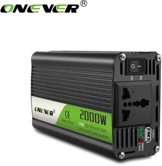 Auto Omvormer 12V Naar 220V 2000W Omvormers Dc Ac Transformator Converter 12 220 + 2.1A usb Charger Adapter Voor Iphone7 02