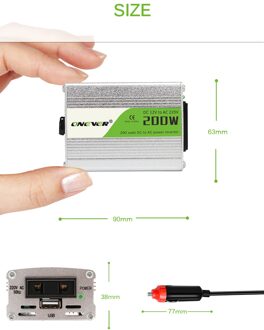 Auto Omvormer Converter 200W USB Charger DC 12V Naar AC 220V Met USB 5V Uitgang Digitale Camera