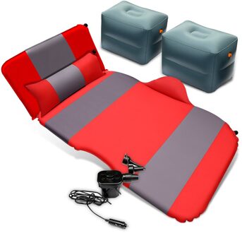 Auto Opblaasbare Bed Auto Levert Slapen Pad Achterbank Air Bed Reizen Outdoor Auto Accessoires Camping Mat Kussen Camping Bed Geel