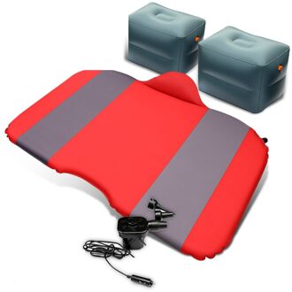 Auto Opblaasbare Bed Auto Levert Slapen Pad Achterbank Air Bed Reizen Outdoor Auto Accessoires Camping Mat Kussen Camping Bed Oranje