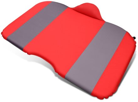 Auto Opblaasbare Bed Auto Levert Slapen Pad Achterbank Air Bed Reizen Outdoor Auto Accessoires Camping Mat Kussen Camping Bed Rood