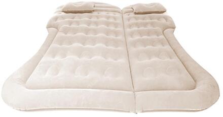 Auto Opblaasbare Bed Suv Auto Matras Achter Rij Auto Reizen Slapen Pad Off-Road Air Bed Camping Mat Air matras Auto Accessoires Beige