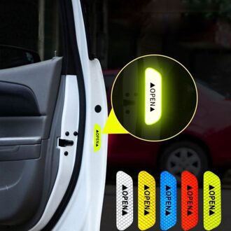 Auto OPEN Reflecterende Tape Waarschuwing Mark voor Kia Sedona Grand Carnaval Geel