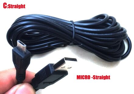 Auto Opladen gebogen MICRO USB Uitgebreide Kabel for70mai xiaoyi mijia 360 Auto DVR Camera c, kabel lengh 3.5 m (11.48ft) Micro usb rechtdoor