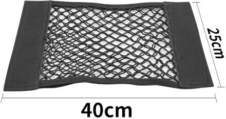 Auto Organizer Back Rear Mesh Kofferbak Seat Elastische String Net Magic Sticker Universele Opbergtas Pocket Kooi Auto Seat Terug tas 40 x 25cm