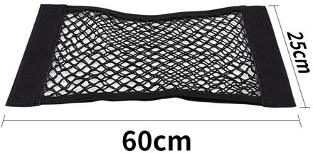 Auto Organizer Back Rear Mesh Kofferbak Seat Elastische String Net Magic Sticker Universele Opbergtas Pocket Kooi Auto Seat Terug tas 60 x 25cm