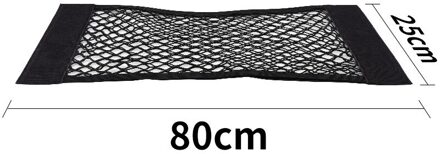 Auto Organizer Back Rear Mesh Kofferbak Seat Elastische String Net Magic Sticker Universele Opbergtas Pocket Kooi Auto Seat Terug tas 80 x 25cm
