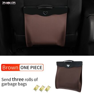 Auto Organizer Magnetische Achterbank Opbergtas Auto Pocket Houder Car Prullenbak Vuilnisbak Vuilnisbak Auto Zak Auto Accessoires bruin