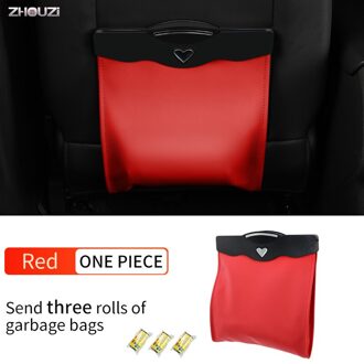 Auto Organizer Magnetische Achterbank Opbergtas Auto Pocket Houder Car Prullenbak Vuilnisbak Vuilnisbak Auto Zak Auto Accessoires rood