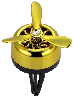Auto Ornament Abs Air Force 3 Propeller Aroma Parfum Diffuser Automobiles Decoratie Vents Outlet Geur Clip Luchtverfrisser Goud