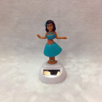 Auto Ornament Automobiles Decoratie Dancing Hula Meisje Swingende Bobble Speelgoed Auto Interieur Home Decor Solar Meisjes Accessoires Blauw
