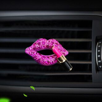 Auto Parfum Clip Creatieve Diamant Rode Lippen Auto Airconditioning Outlet Aromatherapie Clip Auto Interieur Accessoires Decoratie roos rood