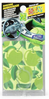 Auto parfum/luchtverfrisser - Appel geur - in handig zakje - 7 x 16