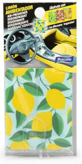 Auto parfum/luchtverfrisser - Citroen geur - in handig zakje - 7 x 16