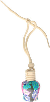 Auto parfum/luchtverfrisser - rood fruit geur - in sierlijk flesje - 15 ml