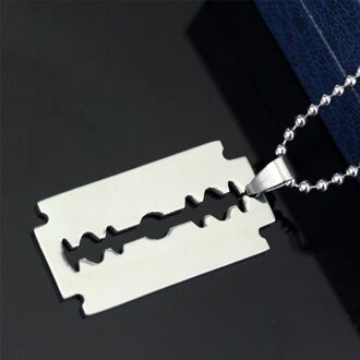 Auto Persoonlijke Decoratie Cool Rvs Scheermesjes Auto Hanger Opknoping Mode Rvs Shape Kettingen