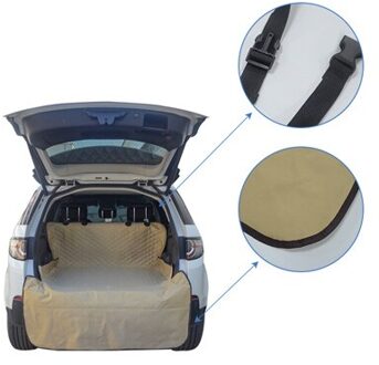 Auto Pet Seat Cover Kofferbak Mat Zeildoek Waterdichte Oxford Doek Hond Kat Terug Stoelhoezen Achter Auto Bescherming Pad Auto deken Bruin