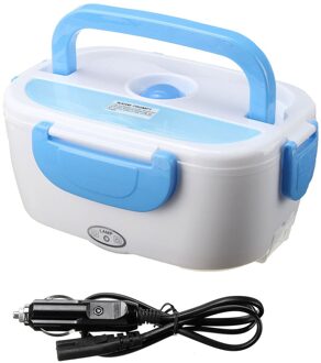 Auto Plug Elektrische Voedsel Heater Verwarming Lunchbox 12V Draagbare Bento Box Office Thuis Voedsel Warmer Met Verwijderbare Container lepel Blauw