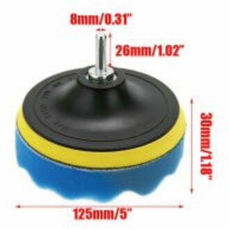 Auto Polijsten Pad Kit Afwerking Accessoires 5 Inch 125Mm Wassende Buffing