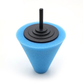 Auto Polijstmachine Polijsten Foam Spons Kegel Polijsten Foam Pad Banden Wheel Hub Tool Polijstmachine Wiel Hub Schijf Schoonmaken Tool blauw