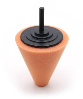 Auto Polijstmachine Polijsten Foam Spons Kegel Polijsten Foam Pad Banden Wheel Hub Tool Polijstmachine Wiel Hub Schijf Schoonmaken Tool oranje