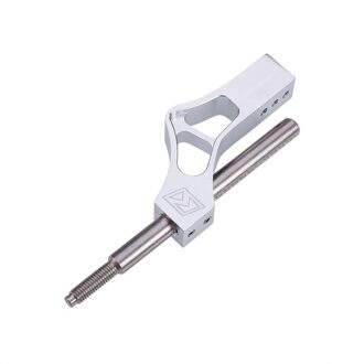 Auto Pookknop Extender Fit Manual Lever Versnellingspook Uitbreiding Aluminium Verstelbare Hoogte zilver