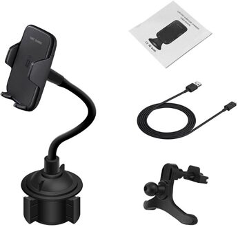 Auto Qi Snelle Draadloze Oplader Zwanenhals Cup Holder Air Vent Mount Voor Iphone X Xr Xs Samsung S9 S8 S7 s6 Note 9/8 Huawei Mate 20