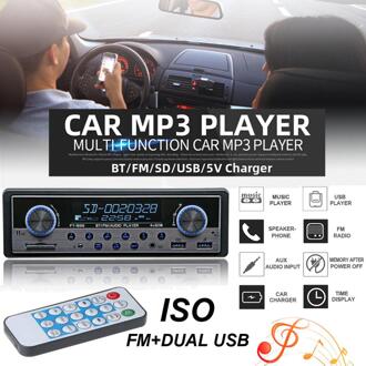 Auto Radio Aux Bluetooth Fm Stereo Audio MP3 Usb Radio Para Auto Elektronica 1 Din Auto Multimedia Speler, met Afstandsbediening