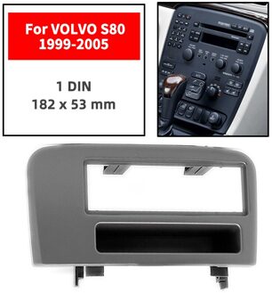 Auto Radio Fascia frame Voor VOLVO S80 1999-2005 Dash Grijs Facia Panel Stereo Audio Bezel dash Mount DVD speler Kit Auto