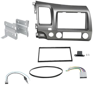Auto Radio Fascia Trim Kit, 2 Din Dash Panel Dvd Frame Installeren Kit Voor Honda Civic 2006 2007