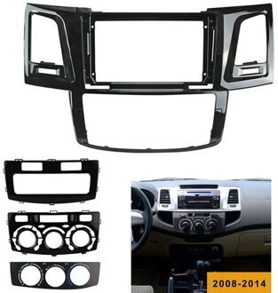 Auto Radio Fascia Trim Kit, 9 Inch 2 Din Dash Panel Dvd Frame Installeren Kit Voor Toyota Fortuner